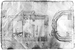 Plano de Strindberg para su refugio de invierno sobre el hielo polar. Wikimedia Commons